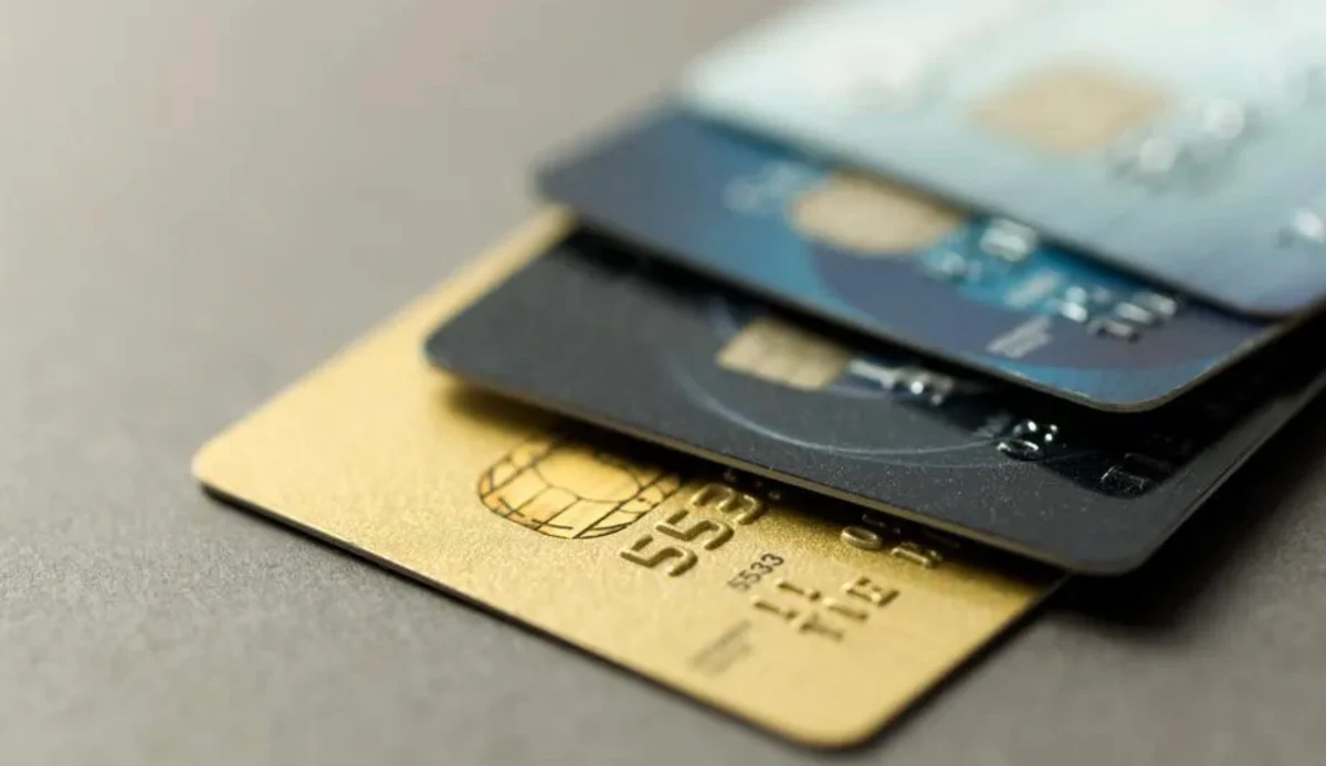 Credit card on a clean background